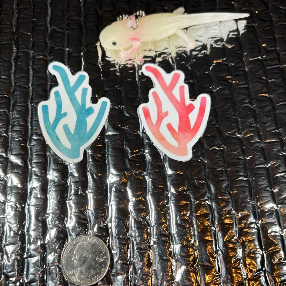 DECOR Plants Axolotl Crazy Trending WaterProof Decor Accent Stickers